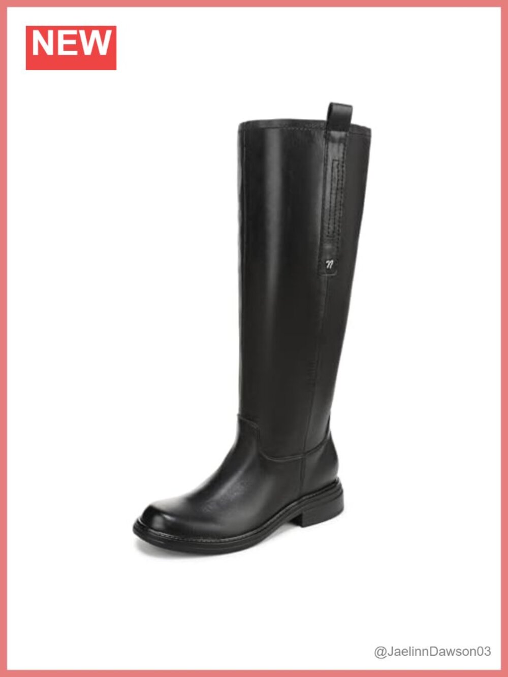 Naturalizer Narrow Calf Knee High Boots Leather Zip Block Heel Women 15.7in